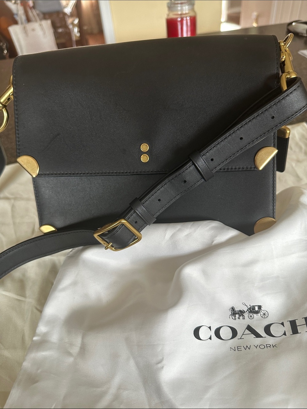 Coach 1941 Cooper Black Leather Shoulder Bag 38660